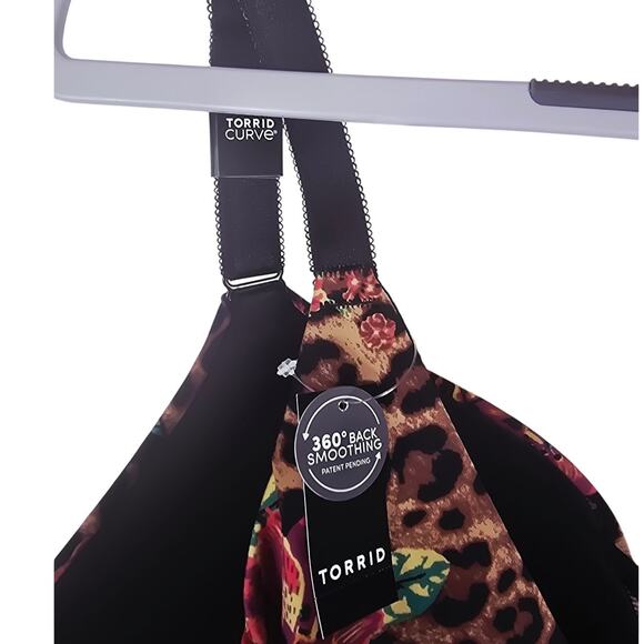 Torrid Wire Free Push-Up Animalistic Floral Women's Bra 40D NWT - Picture 4 of 6